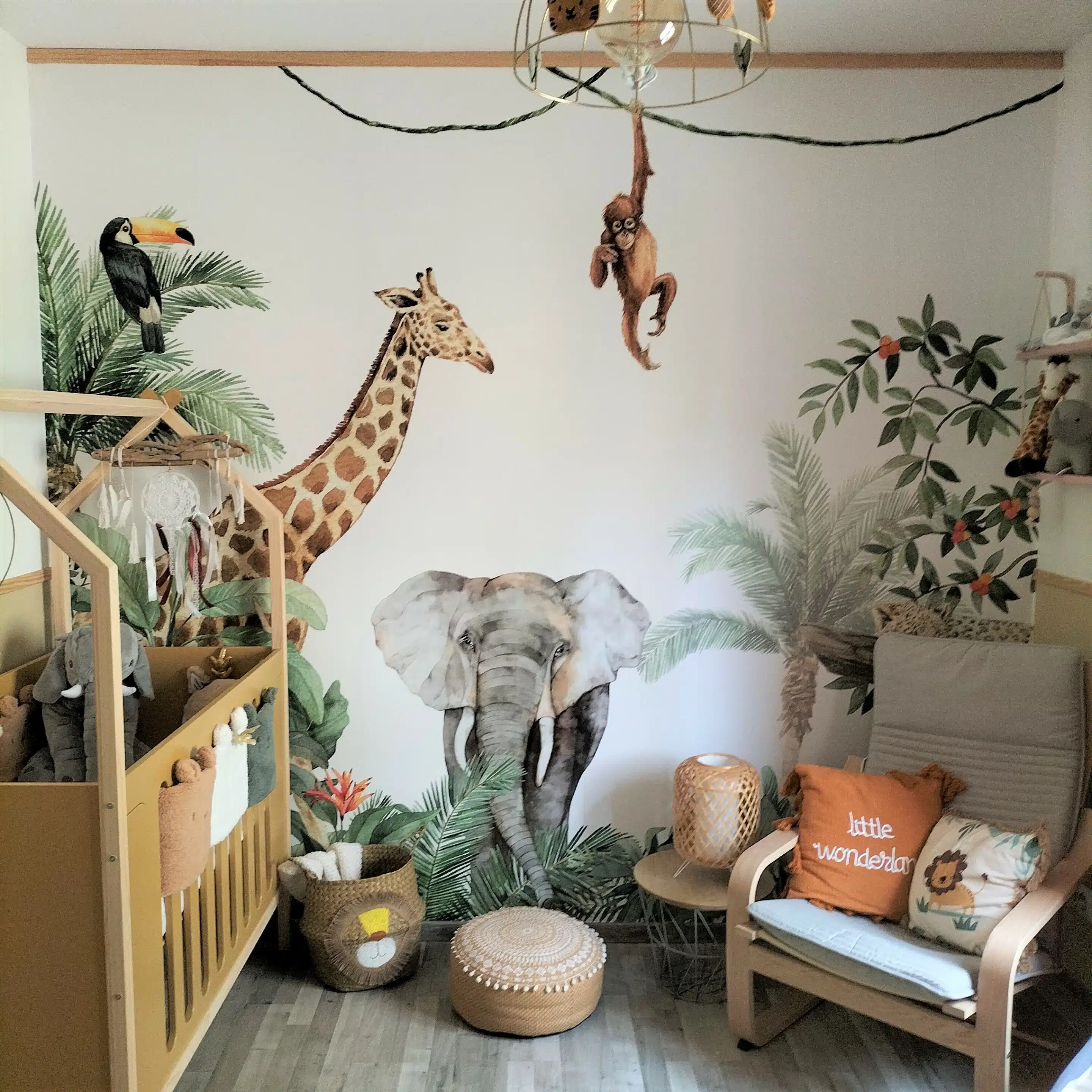 chambre enfant à Istres décorée façon Jungle par Home Sweet Home décoration Martigues